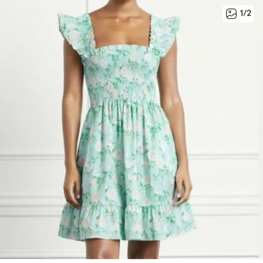 Hill House Aqua Smocked Dress